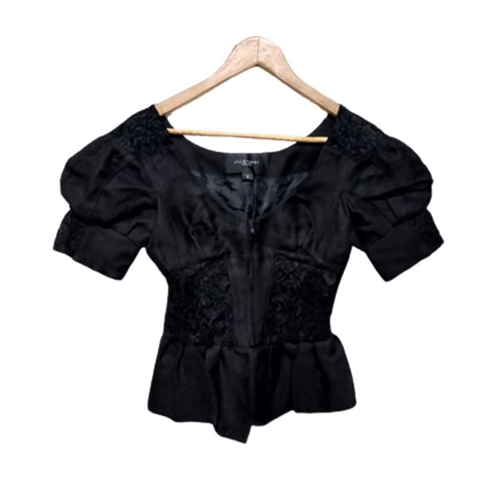 [BUNJANG] JILLSTUART Collection Authentic Linen Balloon Short Sleeve Cropped Jacket / 질스튜어트 컬렉션 정품 린넨 벌룬 여자 여름 여성 반팔크롭자켓85-91