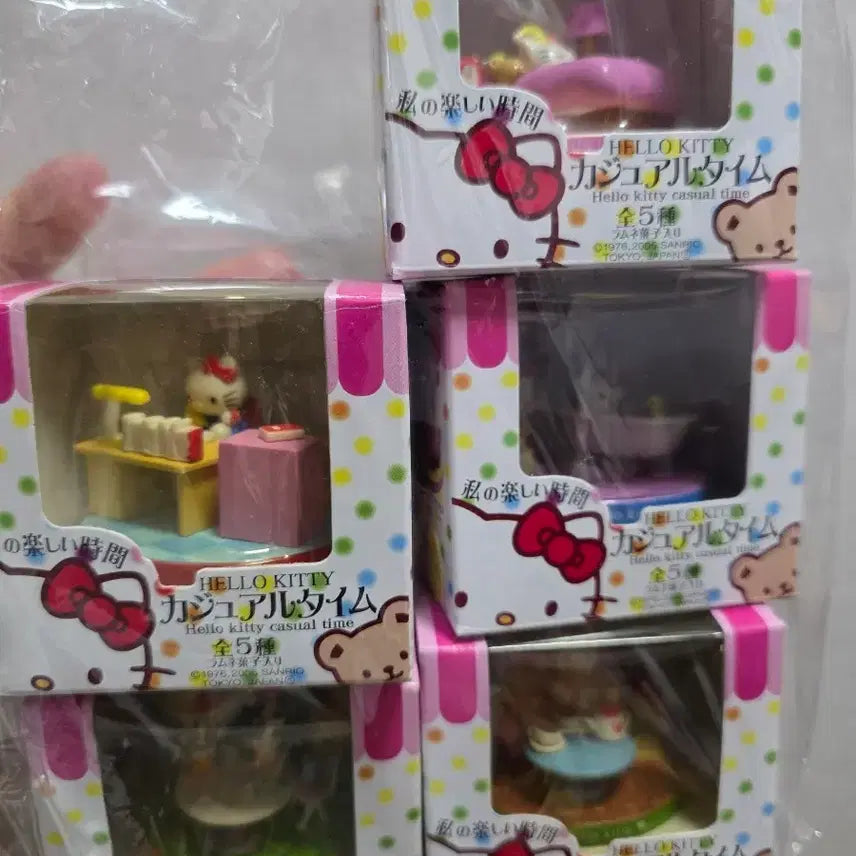 [BUNJANG] Sanrio Classic Kitty Miniature Set (5 Pieces) / 키티 고전키티 미니어처 5종 풀세트