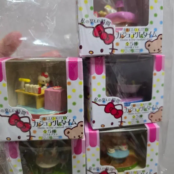 [BUNJANG] Sanrio Classic Kitty Miniature Set (5 Pieces) / 키티 고전키티 미니어처 5종 풀세트