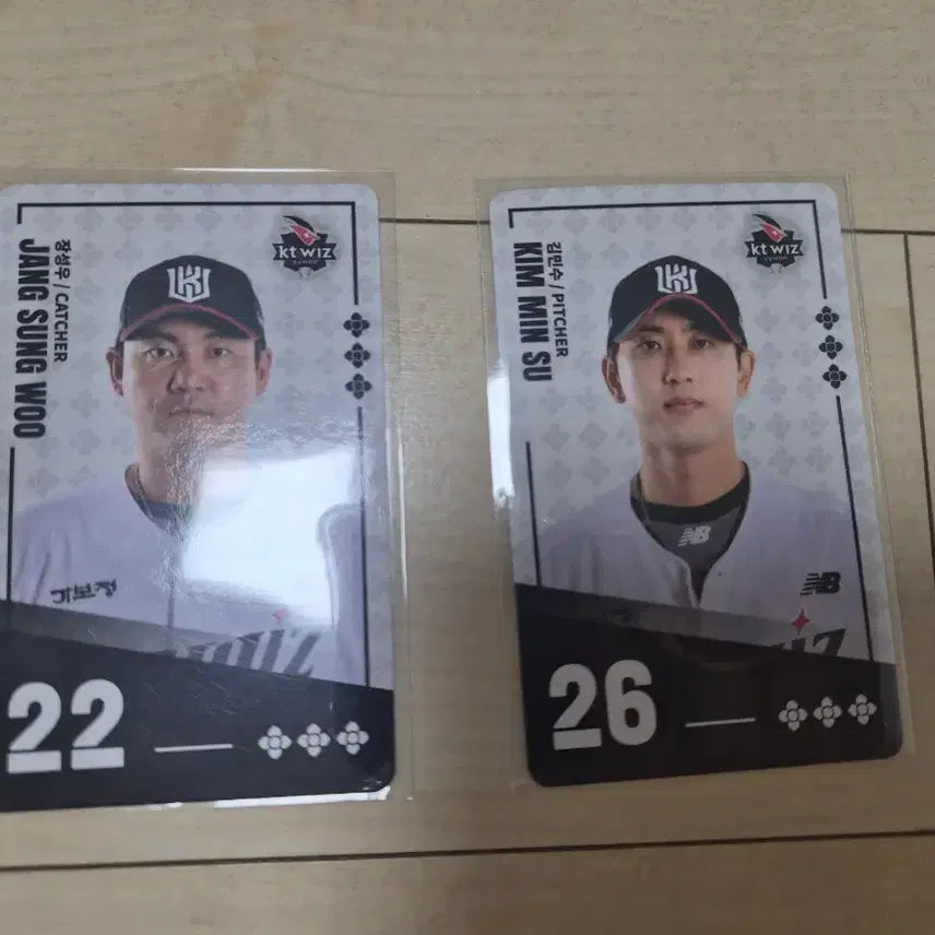 [BUNJANG] KT Wiz Baseball Cards - Jang Sung-woo, Kim Min-soo / KT 장성우,김민수 카드