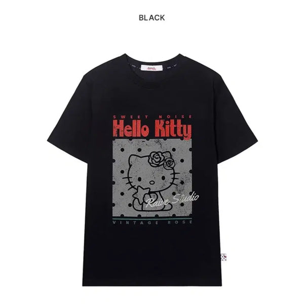 [BUNJANG] RAVE Hello Kitty Collaboration T-Shirt Black LL / 레이브 키티 티셔츠