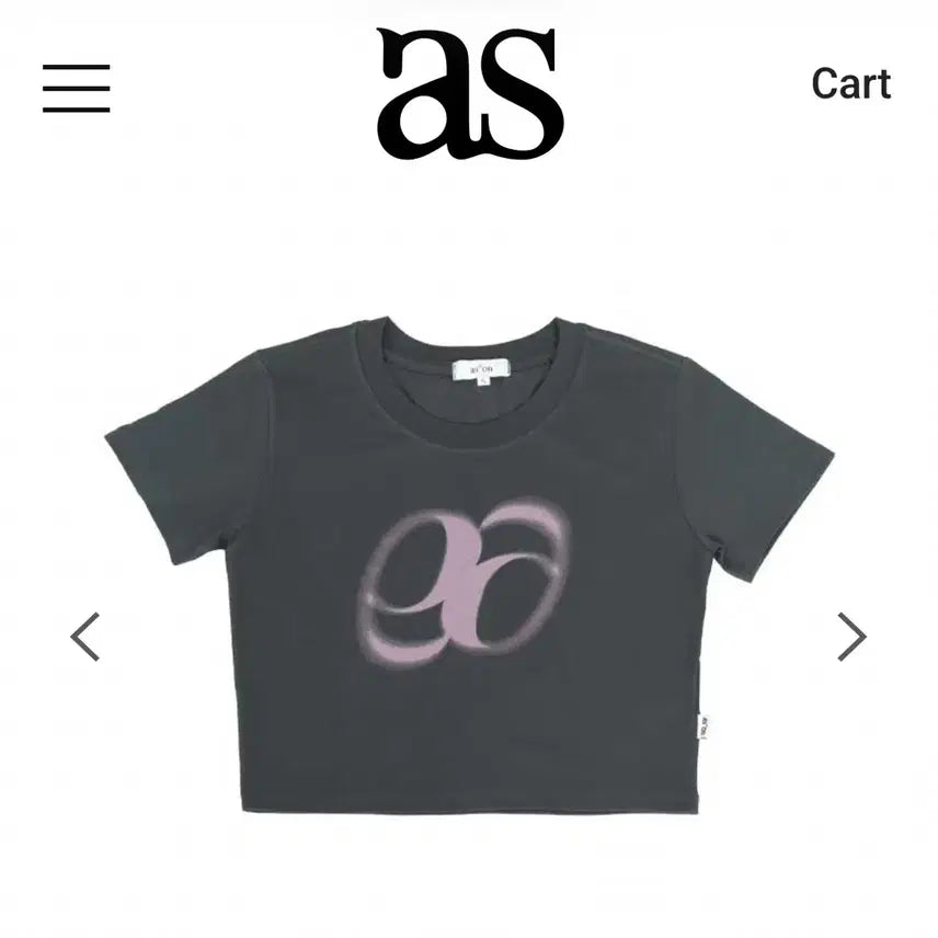 [BUNJANG] AZON Holiday Cropped T-shirt Charcoal Size S / 애즈온 홀리데이 크롭 티셔츠 차콜 S 사이즈