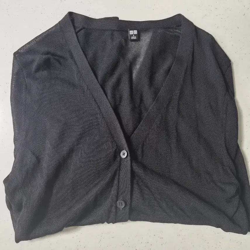[BUNJANG] Uniqlo Summer Cardigan Black (Size S) / 유니클로 여름 가디건 블랙