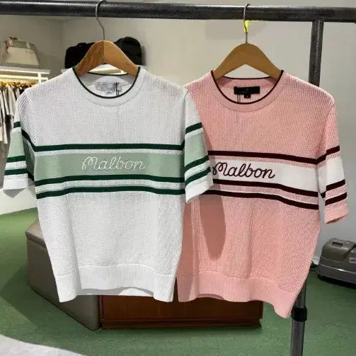 [BUNJANG] Malbon Round Short-Sleeve Knit Top / MALBON 말본 라운드 반팔 니트
