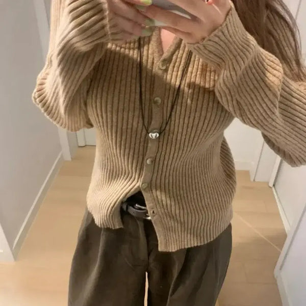 [BUNJANG] Cashmere Blend Cardigan / Cash open cardigan
