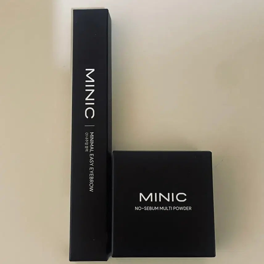 [BUNJANG] Minique Nosebum Powder + Eyebrow Natural Black (Sealed) / (미개봉) 미닉 노세범 파우더 + 아이브로우