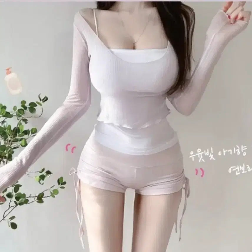 [BUNJANG] Sunne Made String Training Shorts Lilac Pink / 새상품) 순느 made 스트링 트레이닝 숏 팬츠 반바지 라일락 핑크