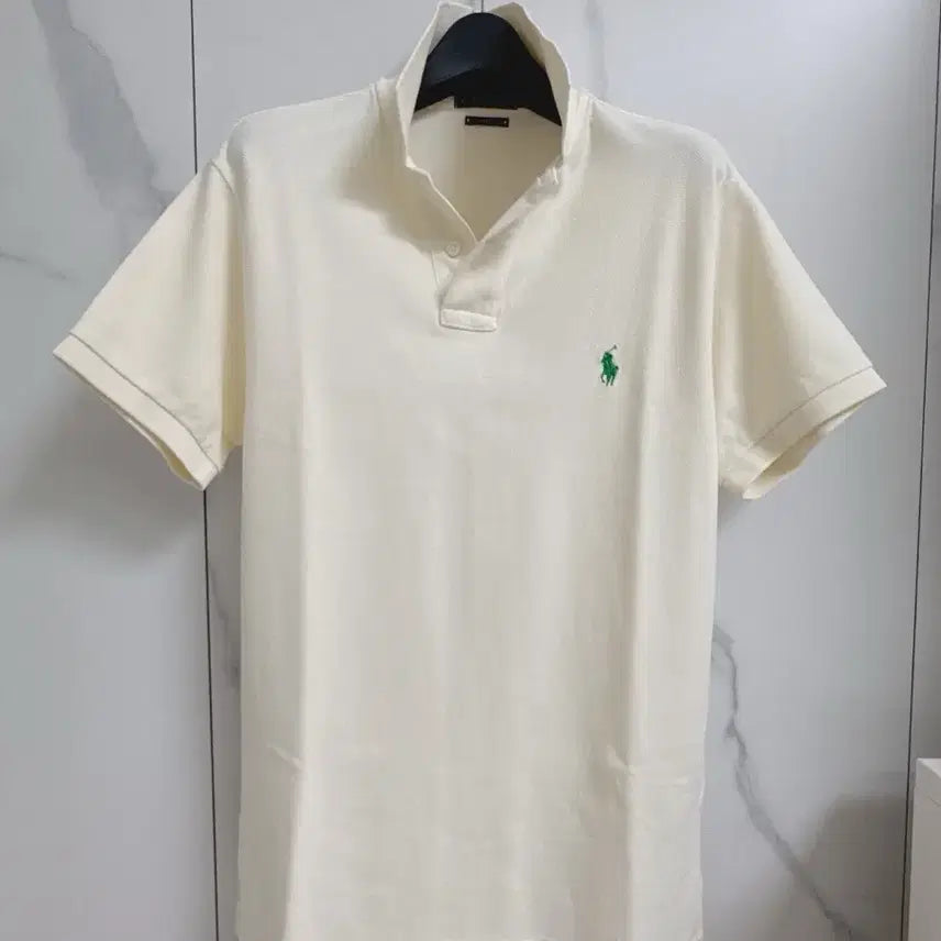 [BUNJANG] Polo Ralph Lauren Custom Fit Short Sleeve Polo Shirt Pastel Yellow S / (새상품) 폴로 랄프로렌 반팔 카라티 커스텀핏 폴로티셔츠