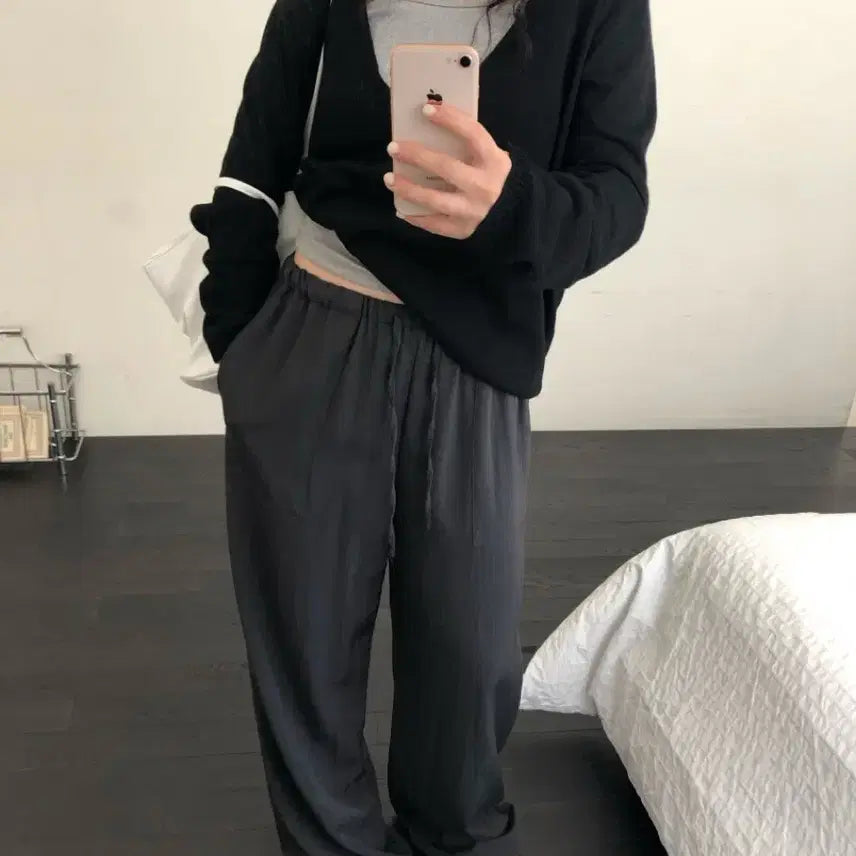 [BUNJANG] RAY Silky Pants Charcoal / (새상품) 레이 실키 팬츠 - 차콜