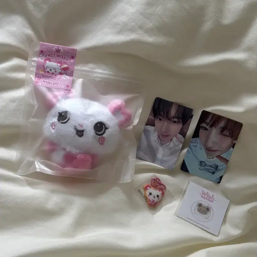 [BUNJANG] Wishdol Pangyi Wish Bakery Soft Keyring & Electrosticker Set / 위시돌 팡이 위시 베이커리 말랑키링 전차스
