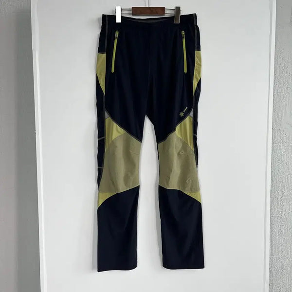 [BUNJANG] PEAK Mountain Hiking Pants Navy/Lime (30) / 피크 등산바지 네이비/라임 76(30)