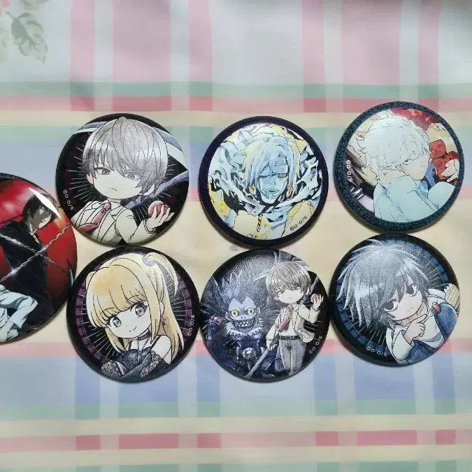 [BUNJANG] Death Note 7-Piece Button Badge Bundle Set / 데스노트 뱃지 7개 일괄