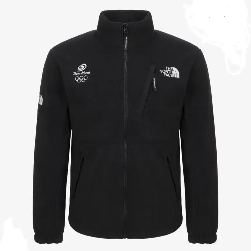 [BUNJANG] The North Face Team Korea Olympic Fleece Jacket Black / 노스페이스 팀코리아 올림픽 플리스 자켓 블랙 110