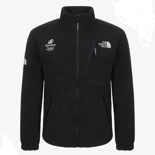 [BUNJANG] The North Face Team Korea Olympic Fleece Jacket Black / 노스페이스 팀코리아 올림픽 플리스 자켓 블랙 110