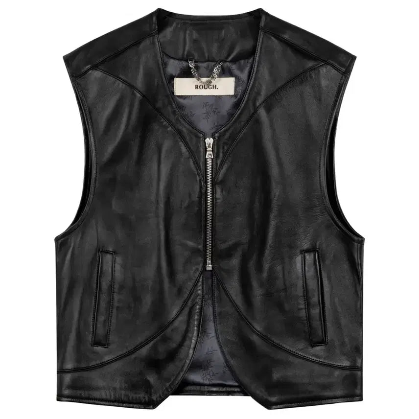 [BUNJANG] Rough Leather Vest / Rough 레더 베스트 조끼 XXL