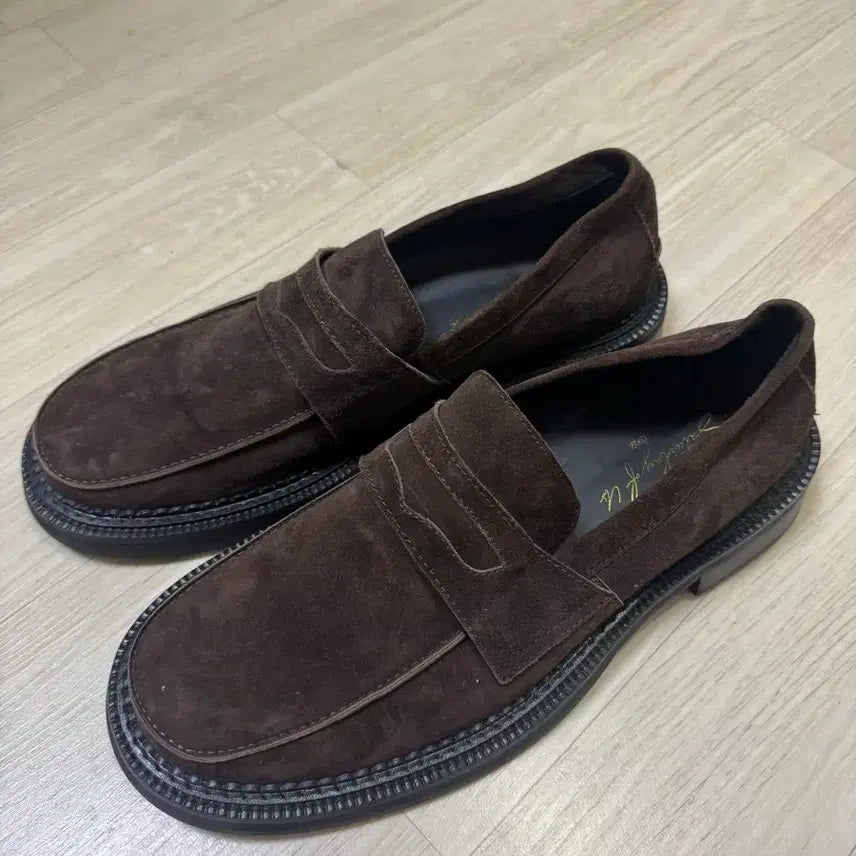 [BUNJANG] STU Suede Penny Loafers - Brown / STU 페니 로퍼 스웨이드 브라운