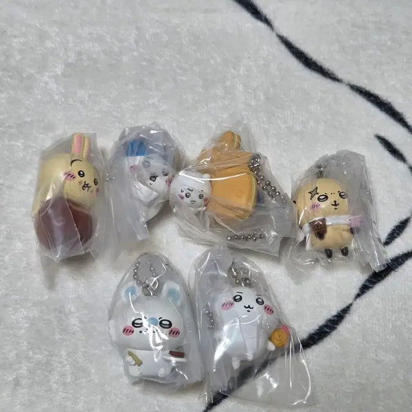 [BUNJANG] Chiikawa Tabemono Gacha Series 3 Figure Keyring Full Set / 치이카와 타베모노 가챠 3탄 피규어 키링 풀세트