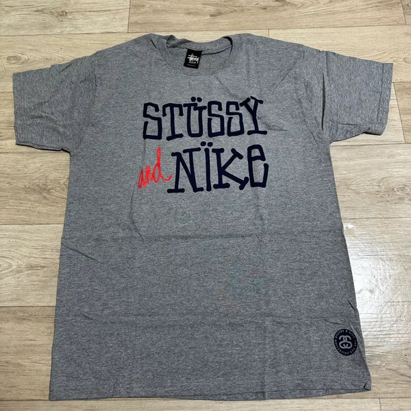 [BUNJANG] Nike x Stussy Collaboration T-Shirt (Gray, M) / 나이키 스투시 반팔티 (그레이)