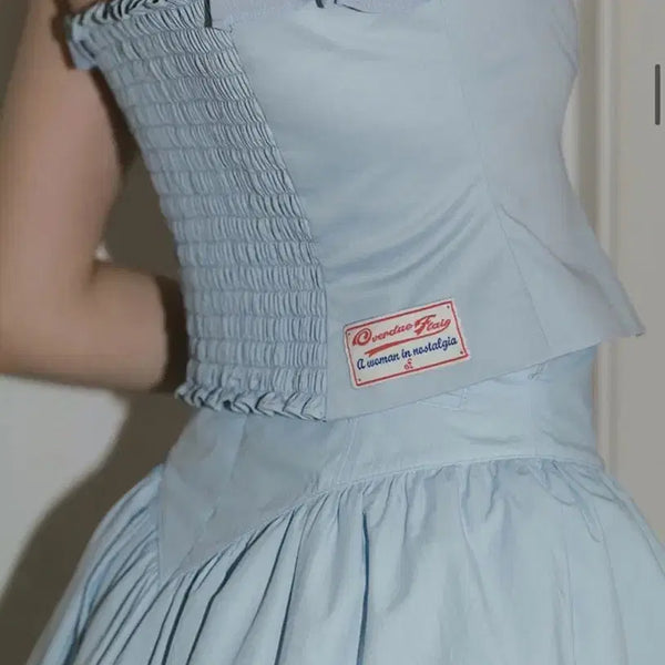 [BUNJANG] Overdue Flare Rita Frill Top Skirt Set / 오버듀플레어 리타프릴탑 스커트 세트