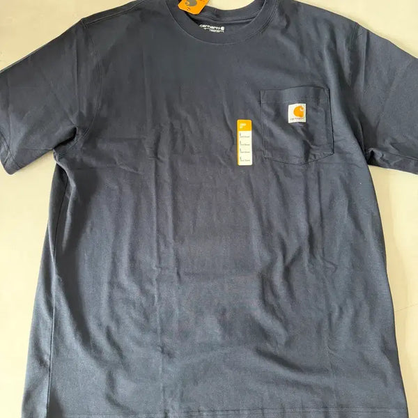[BUNJANG] Carhartt Short Sleeve Collar T-Shirt Navy / 칼하트 반팔 카라티 네이비