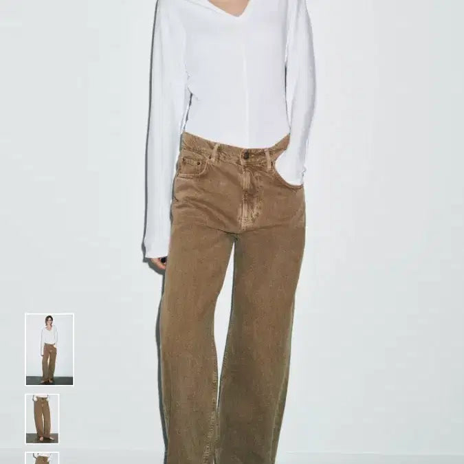 [BUNJANG] Zara Mid Rise Relaxed Leg Jeans (Size 34) / [미착용 새상품]  자라진 자라청바지