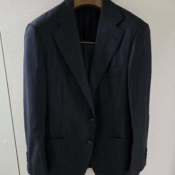 [BUNJANG] Sovereign Dark Navy Stripe Suit / 소버린 다크네이비 스트라이프 수트