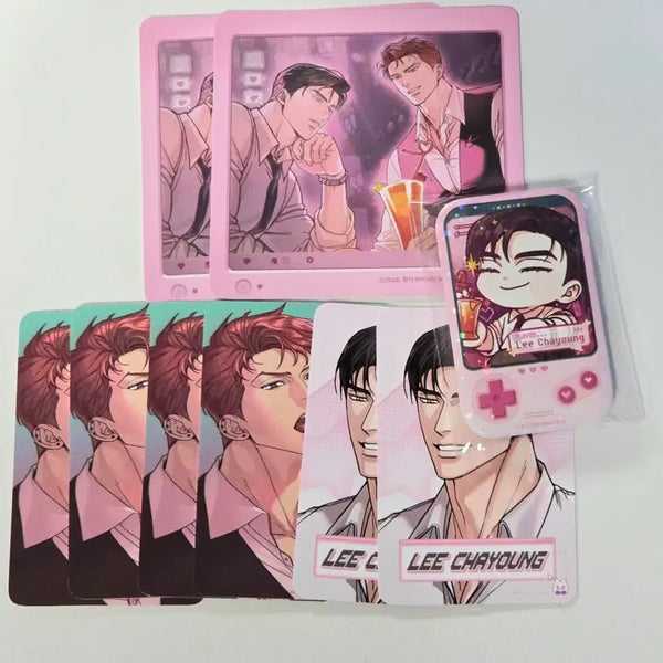 [BUNJANG] Mr. Blue Mible Battleship Gae & Sae Photocard & Can Badge Set / 미스터블루 미블 전함보 개와새 포토카드 캔뱃지 입특