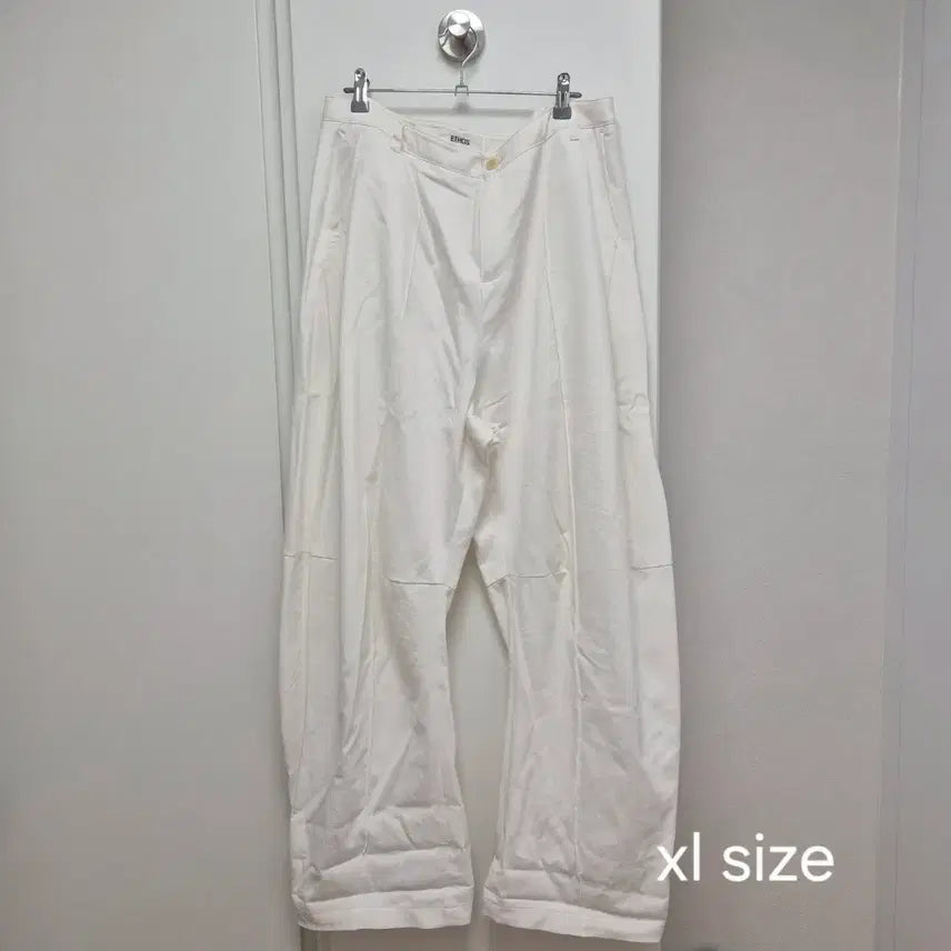 [BUNJANG] ETHOS Wide Pants White XL / ETHOS 와이드 팬츠 화이트 XL