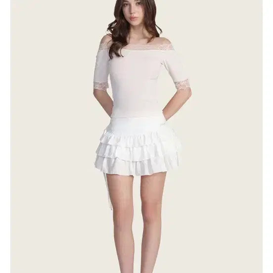 [BUNJANG] Cleceer Cream Donut Off-Shoulder Top Pink / 새상품) 클리시어 크림도넛 오프숄더 탑 핑크