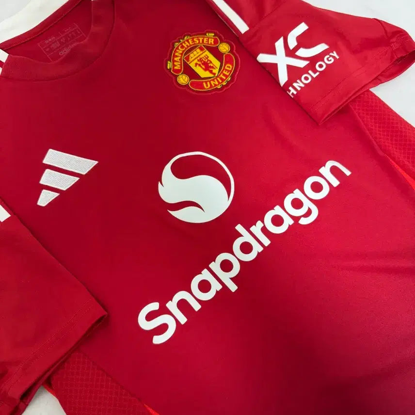[BUNJANG] Manchester United Snapdragon Short Sleeve Jersey 2024/25 - Size L / 맨체스터 유나이티드 스냅드래곤 반팔 유니폼