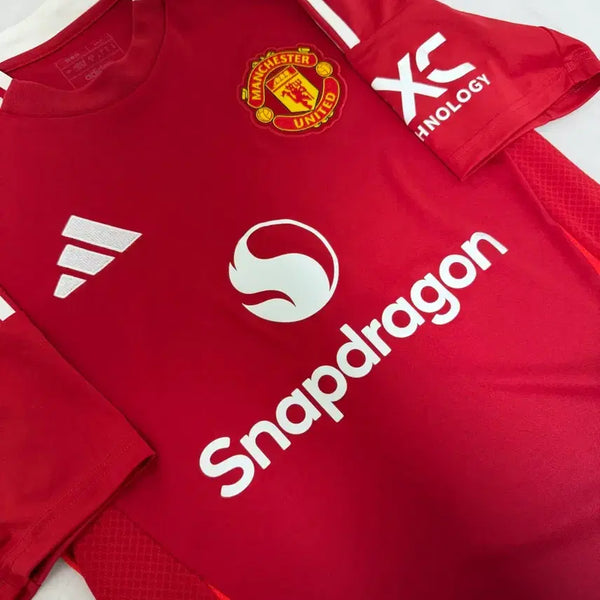 [BUNJANG] Manchester United Snapdragon Short Sleeve Jersey 2024/25 - Size L / 맨체스터 유나이티드 스냅드래곤 반팔 유니폼