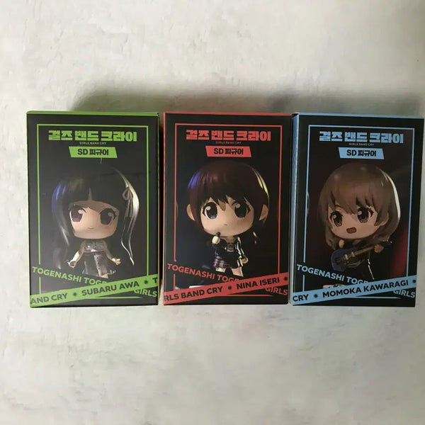 [BUNJANG] Girlband Cry Giribanko Tumblbug Blu-ray SD Figure 3 Types Bundle Set / 걸즈밴드 크라이 걸밴크 텀블벅 블루레이 SD피규어 3종(신카와사키) 일괄