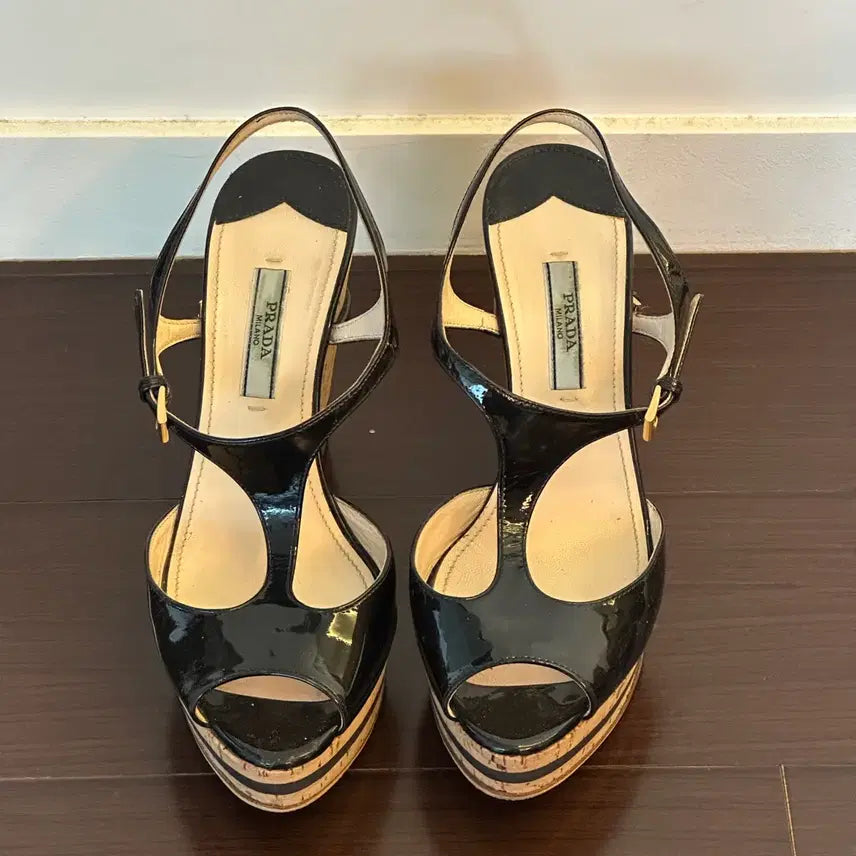 [BUNJANG] PRADA Wedge Heel Sandals / PRADA 프라다 샌들 웨지힐 230
