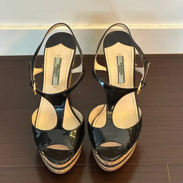 [BUNJANG] PRADA Wedge Heel Sandals / PRADA 프라다 샌들 웨지힐 230