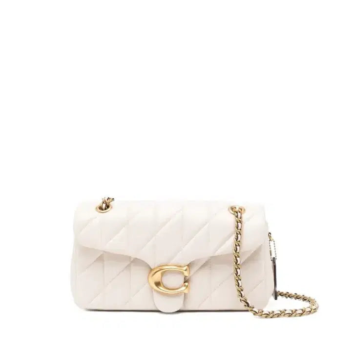 [BUNJANG] Coach Tabby Quilting Shoulder Bag White / 코치 태비 퀄팅 숄더백 화이트