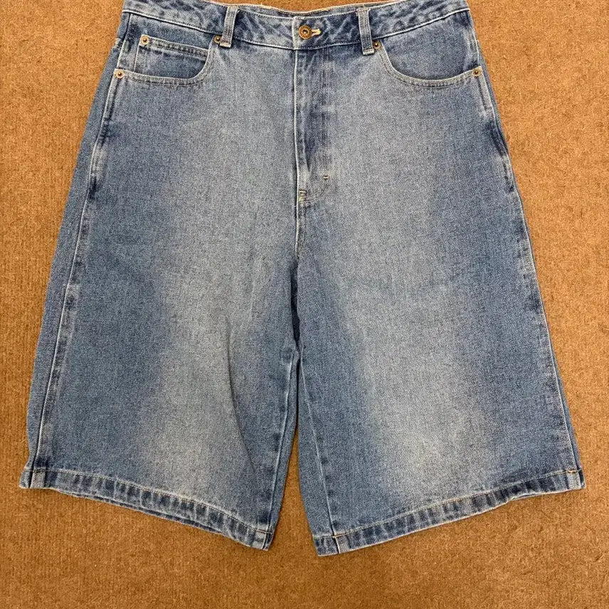 [BUNJANG] Dickies Wave Logo Denim Shorts / 디키즈 웨이브 로고 데님 쇼츠