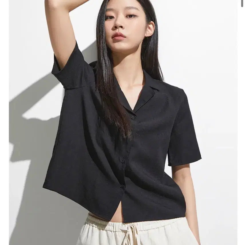 [BUNJANG] Mixxo Collar Short Sleeve Blouse S / 미쏘 카라 반팔 블라우스S