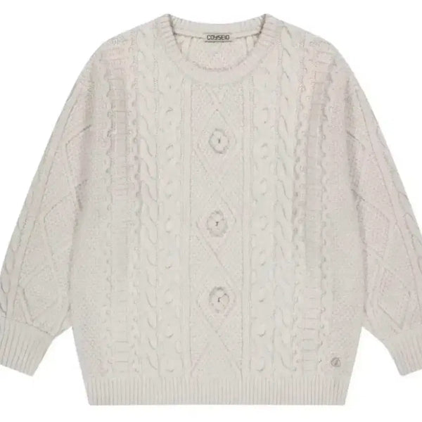 [BUNJANG] Koiseio Pom Pom Knit Ivory / 코이세이오 폼폼니트 아이보리