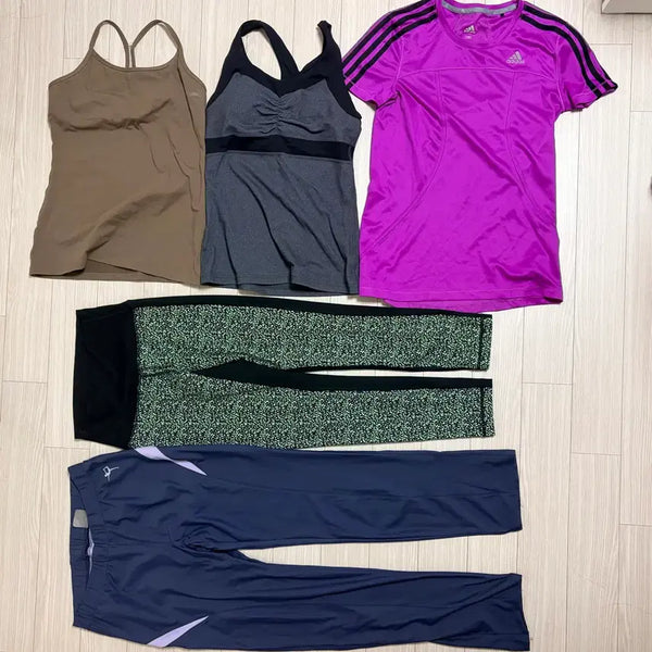 [BUNJANG] Women's Yoga Set - Top (55) & Leggings (27) / 운동복 레깅스 요가복 세트