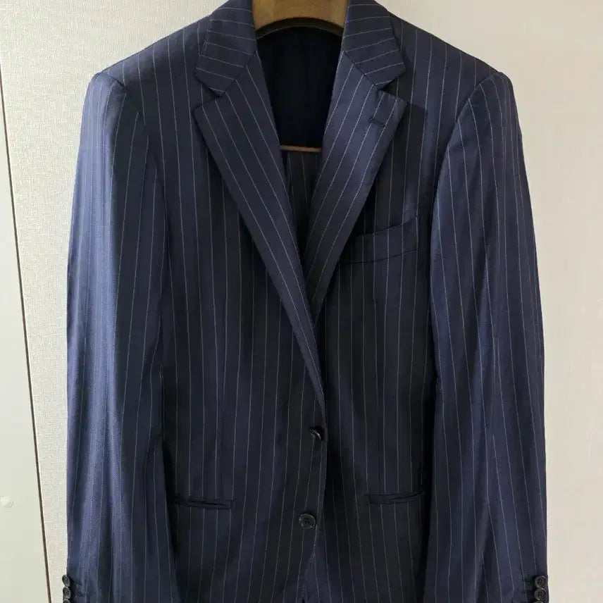 [BUNJANG] Ring Jacket Brilla Dark Navy Stripe Suit 48 / 링자켓 브릴라 다크네이비 스트라이프 수트