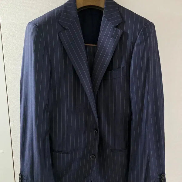 [BUNJANG] Ring Jacket Brilla Dark Navy Stripe Suit 48 / 링자켓 브릴라 다크네이비 스트라이프 수트