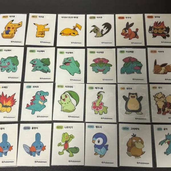 [BUNJANG] Pokemon 30th Anniversary Artwork Stickers - Pikachu, Charmander, Squirtle, Bulbasaur, Ditto, Rayquaza, Dragonite, Charizard / 포켓몬 띠부씰 30주년 아트워크 피카츄 파이리 꼬부기 이상해씨 메타몽 레쿠쟈 망나뇽 리자몽