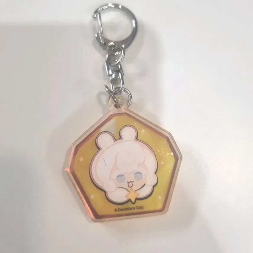 [BUNJANG] Cookie Run: Kingdom Cream Puff Cookie Soulstone Acrylic Keychain / 쿠키런 킹덤 생크림담비 영혼석 아크릴 키링 생담 쿠킹던