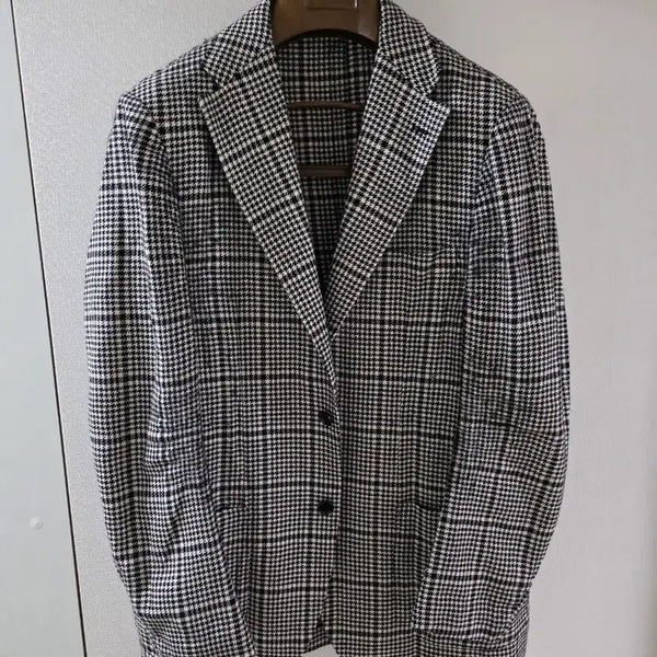 [BUNJANG] Ring Jacket Black Label Wool Houndstooth Check Sport Coat / 링자켓 블랙라벨 울실린 하운드투스 체크 스포츠코트
