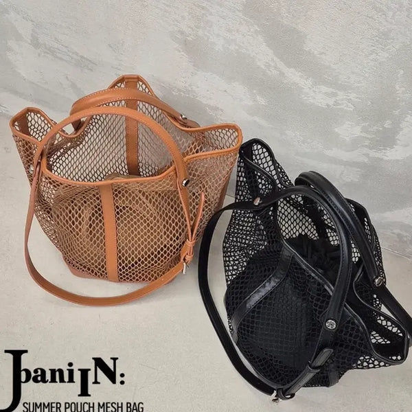[BUNJANG] Jinny Black Mesh Pouch Bag / 메쉬 파우치가방 블랙 진바니