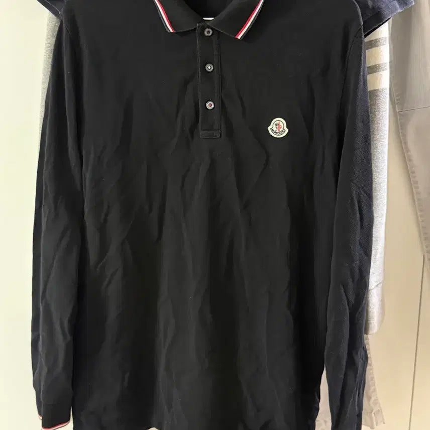 [BUNJANG] Moncler Long-Sleeve Polo Shirt / 몽클레어 카라 긴팔티