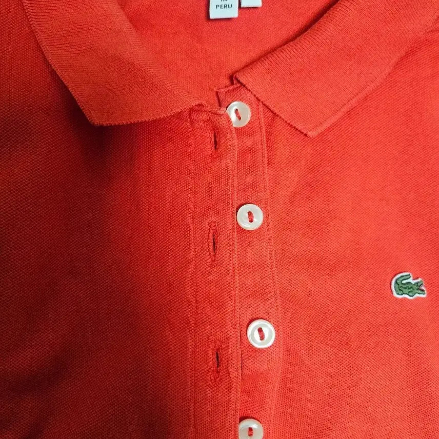 [BUNJANG] Lacoste Orange Polo Shirt Size 38 / 라코스테 오렌지색 카라티 38