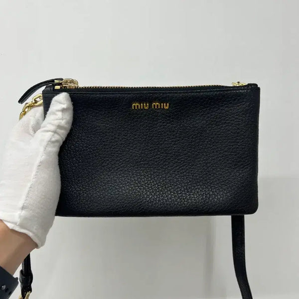 [BUNJANG] Miu Miu Madras Two-Zipper Crossbody Bag / 미우미우 마드라스 투지퍼 크로스백