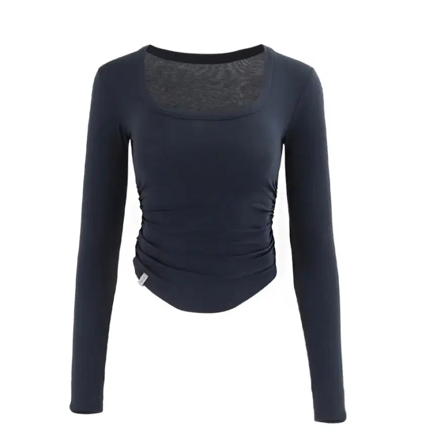 [BUNJANG] Kimseoul IN LOVE Shirring Long Sleeve Tee / 킴서울 IN LOVE SHIRRING LONG SLEEVE TEE