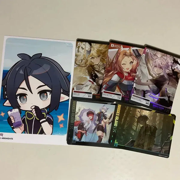 [BUNJANG] Arknights Arknights Collaboration Cafe Jwala Postcard, Kaiyu Card / 명일방주 명방 콜캎 콜라보 카페 좌락 엽서, 카유카드